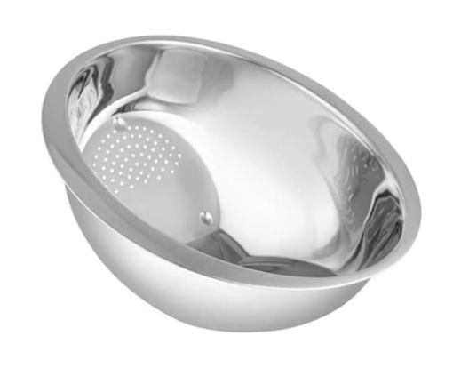 Shri and Sam Stainless Steel Perforated Strainer Bowl, Silver 18 Cm - Image 3